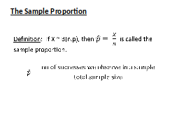The Sample Proportion